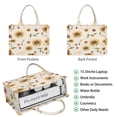 thumbnail image 2 of Large Capacity Tote Bag,Yellow Brown Green Leaf Sunflower Pattern Handbag Fashion Luxury Tote Bag,15.7"x13"x 5.1" Inches,Laptop Compatible, 2 of 6