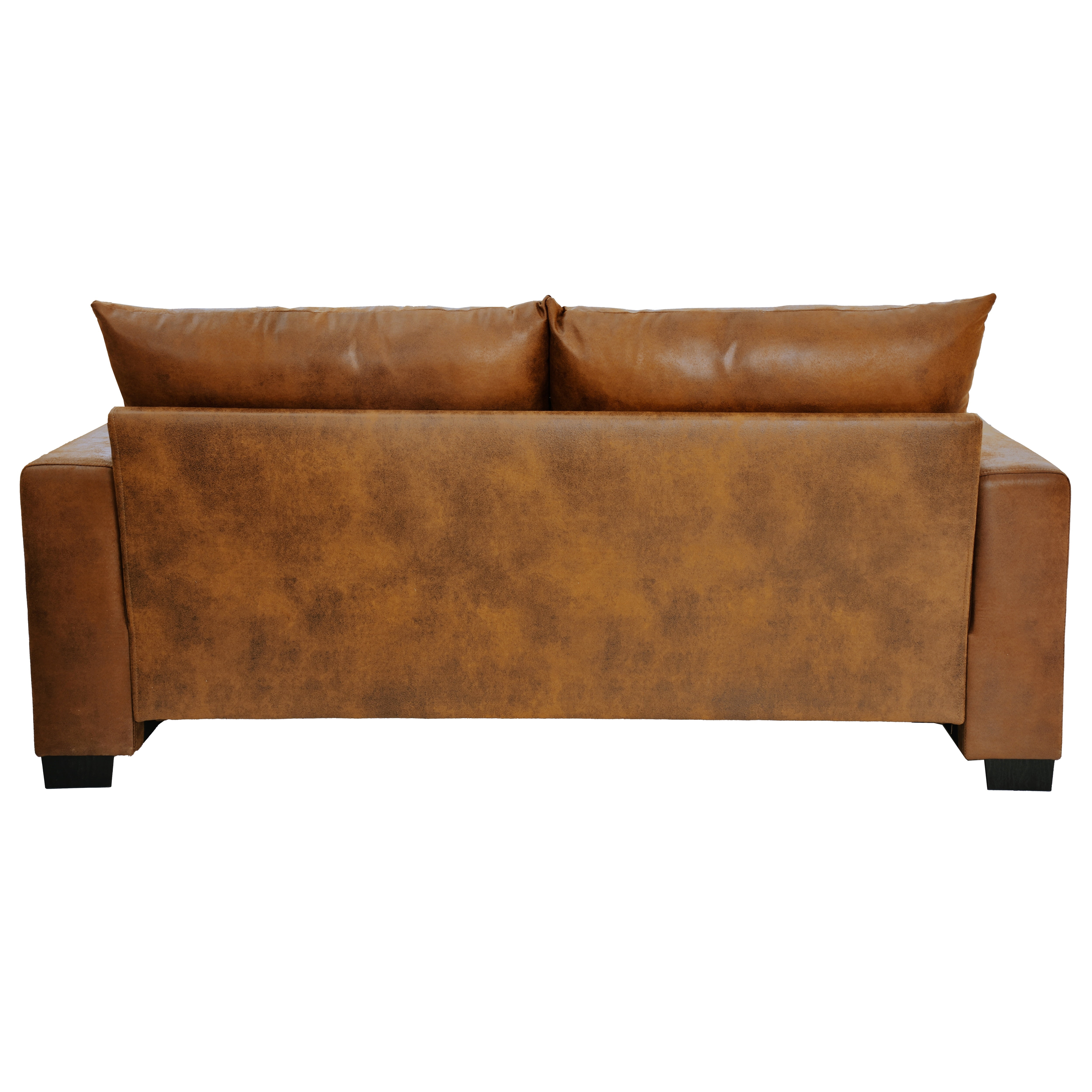 Lunale 69" Loveseat Sofa for Small Space, Modern Comfortable 2-Seater Upholstered Couch, Brown Faux Leather