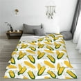 thumbnail image 4 of JUNZAN Corn On The Cob Print Flannel Fleece Blanket Throw Blanket for Bed,Sofa,Couch,Travel,Camping(40"x30" ), 4 of 5