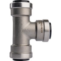 QuickFitting 3/4 In. x 3/4 In. x 3/4 In. Push-to-Connect Stainless Steel Tee