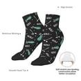thumbnail image 6 of Rateoe Golf Bags And Balls Pattern Quarter Crew Socks,Toe Seamed Ankle Socks,Cotton Cushioned Breathable Athletic Crew Sports Socks, 6 of 7