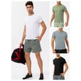 thumbnail image 3 of Amdohai Men Sport T-shirt Chemises de Course à Manches Courtes Col Rond Fitness Tops, 3 of 8