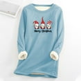 thumbnail image 2 of ShomPort Women's Crewneck Sweatshirt Fall Winter Long Sleeve Fleece Lined Warm Pullover Tops, 2 of 5
