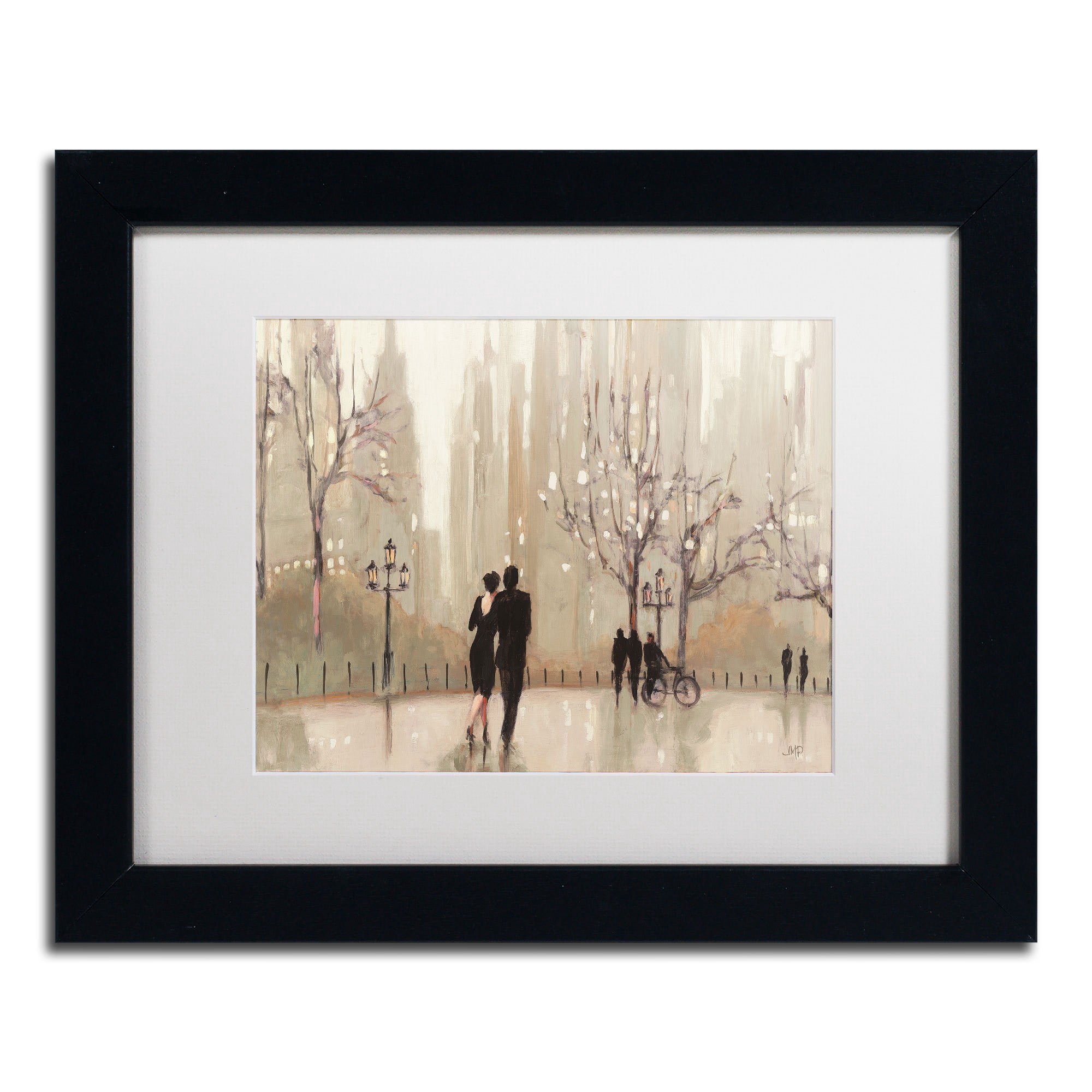 Trademark Fine Art "An Evening Out Neutral" Canvas Art by Julia Purinton, White Matte, Wood Frame