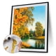 thumbnail image 3 of Cuadros Decorativos Otoño bosque lago paisaje pintura al óleo por números Kit sin marco dibujo imagen Ehuebsd embutido en tela, 3 of 9
