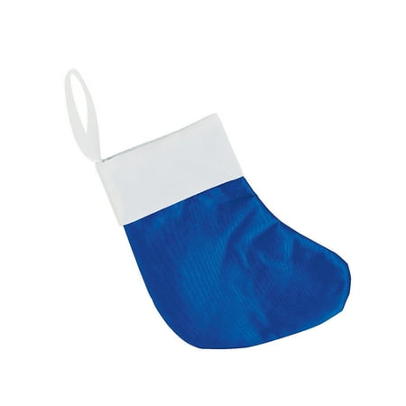 Christmas Stockings In Bulk Fun Express - Blue Satin Stockings for Christmas - Craft Supplies - Bulk Craft Accessories - Misc Bulk Craft Accessories - Christmas - 12 Pieces ()