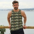 thumbnail image 6 of Daiia Largemouth Bass Fish Printed Men's Quick Dry Fit Muscle Tank Top Slim-Fit Tank Workout Tank Top Lightweight Sports Tank Top-XX-Large, 6 of 7