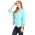 thumbnail image 2 of Women's Trendy Style 3/4 Sleeves Solid Open Jacket, 2 of 4
