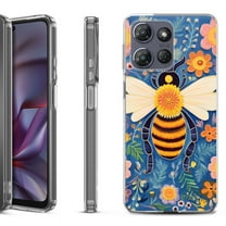 Shockproof Protective Phone Case for Motorola Moto G Play 2026, by OneToughShield - Bee Flower