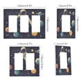 thumbnail image 2 of Yayeee Rocker Switch Wall Plate 2-Gang 4.7"x4.6" Home Decorative Outlet Cover, Astronaut Space, 2 of 6