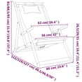 thumbnail image 4 of vidaXL Chaises de Plage Pliantes 2 Pcs Tissu Rouge, 4 of 5
