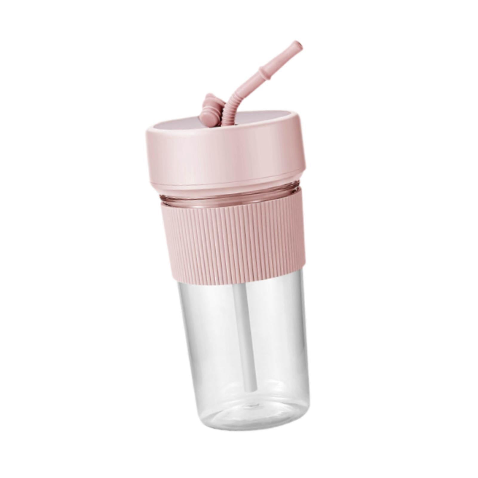 Fancyes Electric Juicer Blender Cup Mini Blender Bottles Handheld Electric Juice Cup Mixer Fruit Machine for Gym Kitchen Pink