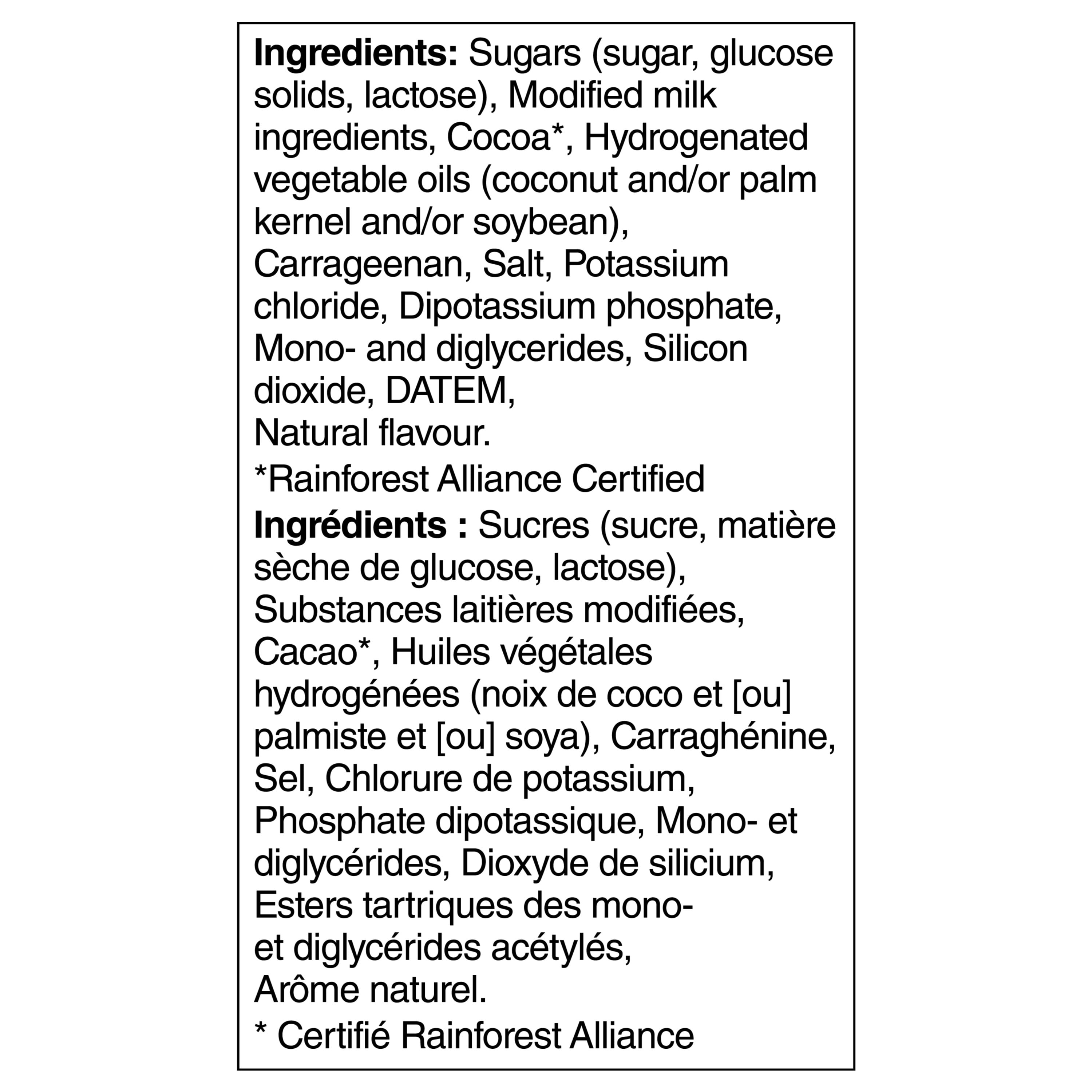 Chocolat chaud riche et crémeux 450 g