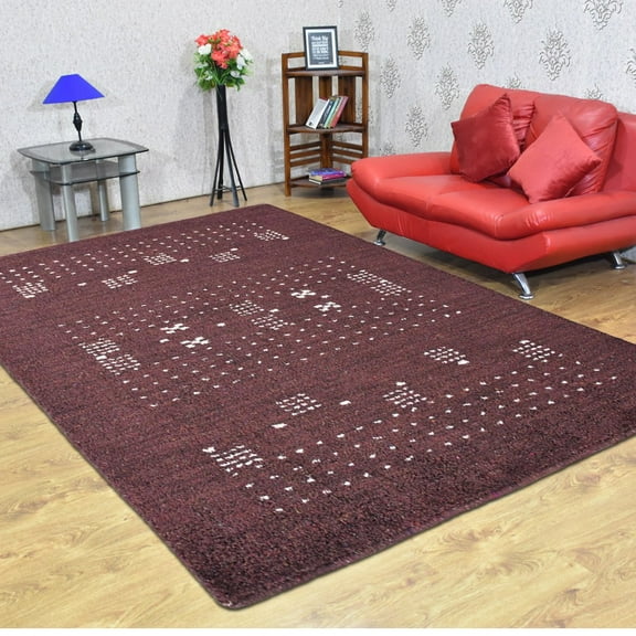 Rugsotic Carpets Handmade Rugs Hand Knotted Loom Rectangle 3'x5' Brown Silk Mix for Indoor Use
