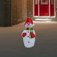 thumbnail image 2 of Northlight Lighted Commercial Grade Acrylic Outdoor Christmas Snowman - 34" - Pure White, 2 of 6