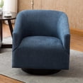thumbnail image 6 of Comfort Pointe Geneva Cadet Blue Wood Base Swivel Chair, 6 of 7