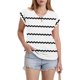 thumbnail image 5 of Eres Más Que una Camisa de Puntuación de Prueba Sexy de Manga Corta Lentejuelas Suelta Camisa de Blusa con Cuello en V, Poliéster, 5 of 8