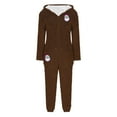 thumbnail image 5 of Frostluinai Christmas Fleece Onesie Pajamas for Women Sherpa Fuzzy Zipper Hooded One Piece Jumpsuit Warm Cinch Bottom Sleepwear with Pockets, 5 of 5