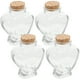 thumbnail image 1 of 4 botellas de deseos de cristal con forma de corazón, con tapa de corcho., 1 of 8