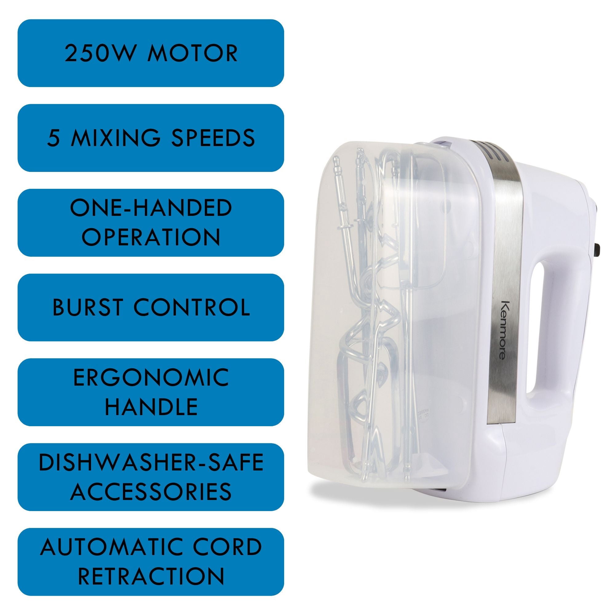 Kenmore 5-Speed Hand Mixer Beater Blender 250W with Burst Control