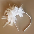 thumbnail image 4 of Tnobhg Vintage Feather Headband Elegant Cloth Flower Women Girls Hair Loop Band Bridal Hair Accessories Wedding Party Hairstyle Decoration Headwear, 4 of 7
