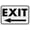 Warning Sign 4, variant on Exit Black And White (Left Arrow) Sign 8"x12" - Aluminum Tin Warning for Home Outdoor Garden, High-Visibility Directional Decor for Exit