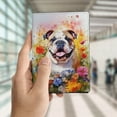 thumbnail image 4 of Welcome Spring Summer Bulldog Portrait Flower Blue Sky Travel Passport Wallet Dog Lover Gifts Idea PU Leather Passport Holder Cover - 12001, 4 of 5