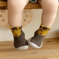 thumbnail image 1 of Lindbes 1pair Cartoon Pattern Anti-Slip Silicone Bottom Toddler Learning Shoes Socks For 0-2 Years Old  All Seasons Suitable, 1 of 7