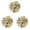 Gold*3, variant on Clearance Under $6 Red Christmas Candle Holder Rings – Set of 3 Festive Holly Wreaths for Candles and Holiday Centerpieces
