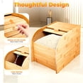 thumbnail image 4 of Bamboo Rice Storage Container Tabletop Rectangular Storage Container with Lid, 4 of 10