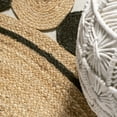 thumbnail image 4 of JONATHAN Y ANSA 5' Round Area Rug, Aurora Two-Tone Jute Hippy Circle Medallion - Black/Natural, RNF109A-5R, 4 of 6