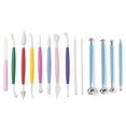 thumbnail image 1 of Kit para esculpir arcilla multicolor, 14 piezas para modelar figuras de animales livianas, incluye 10 herramientas coloridas y 4 agujas de acero, perfecto para esculturas de bricolaje, 217 g, 1 of 8