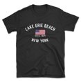 thumbnail image 1 of Lake Erie Beach New York Patriot Men's Cotton T-Shirt, 1 of 1