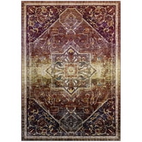 Success Kaede Transitional Distressed Vintage Floral Persian Medallion 4x6 Area Rug Multicolored