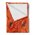 thumbnail image 2 of Orange Soft Flannel Fleece Throw Blanket, Poppy Flower Series Blossoms Romance Bohemian Design Print, Cozy Plush for Indoor and Outdoor Use, 50" x 60", Burnt Orange Yellow, by Ambesonne, 2 of 5