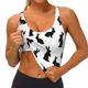 thumbnail image 3 of Balery Black Rabbit Sujetadores deportivos con espalda cruzada para mujer, acolchados, sin costuras, de alto impacto, ideales para yoga, gimnasio, entrenamiento y fitness.-X-Large, 3 of 8