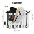 thumbnail image 3 of ALAZA 2 Pack Pencil Pouch Gray Stripes Pencil Case for 3 Ring Binder Clear Window Pencil Bag Organizers, 3 of 6
