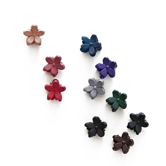 BESTYASH 10Pcs Mini Hair Claw Flower Shaped Hair Accessory for Girls Daily Use
