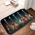 thumbnail image 5 of 1pc Five Electric Guitars on Fire Absorbent Non-Slip Bathroom Thickened Flannel Rug Decor,Soft,Quick Drying,Suitable For Indoor/outdoor Use,Bathrooms,Bedrooms,Kitchens,Terrace,Laundry Rooms,16"x24", 5 of 9