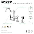 thumbnail image 4 of Kingston Brass KS3795PXBS Restoration Two-Handle 4-Hole Deck Mount Bridge Kitchen Faucet with Brass Side Sprayer in Oil Rubbed Bronze, 4 of 4