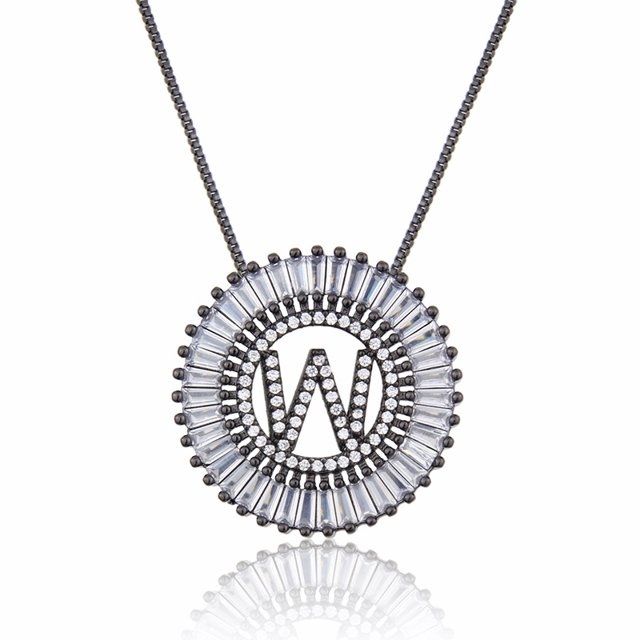 Collier Pendentif Alphabet A-Z Breloques Femme Chaîne Lettre Initiale