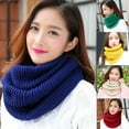 thumbnail image 3 of Zeus Fall Winter Warm Fashion Women Solid Color Pullover Neckerchief Knitted Scarf, 3 of 6
