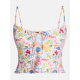 thumbnail image 5 of No Boundaries Multi Fruit Print Ruffle Tankini Swim Top, Women's XXS-XXL, 5 of 5