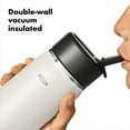 thumbnail image 6 of OXO Strive 24 oz. Insulated Wide Mouth Water Bottle with Straw Lid - Quartz, 6 of 9
