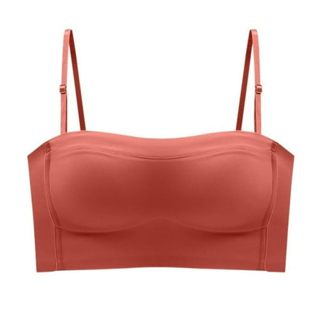 

Fantadool Women s Invisible Bra Detachable Double Shoulder Strap 3/4 Cover Bra Underwear Female Tube top Wrapped Chest Bra