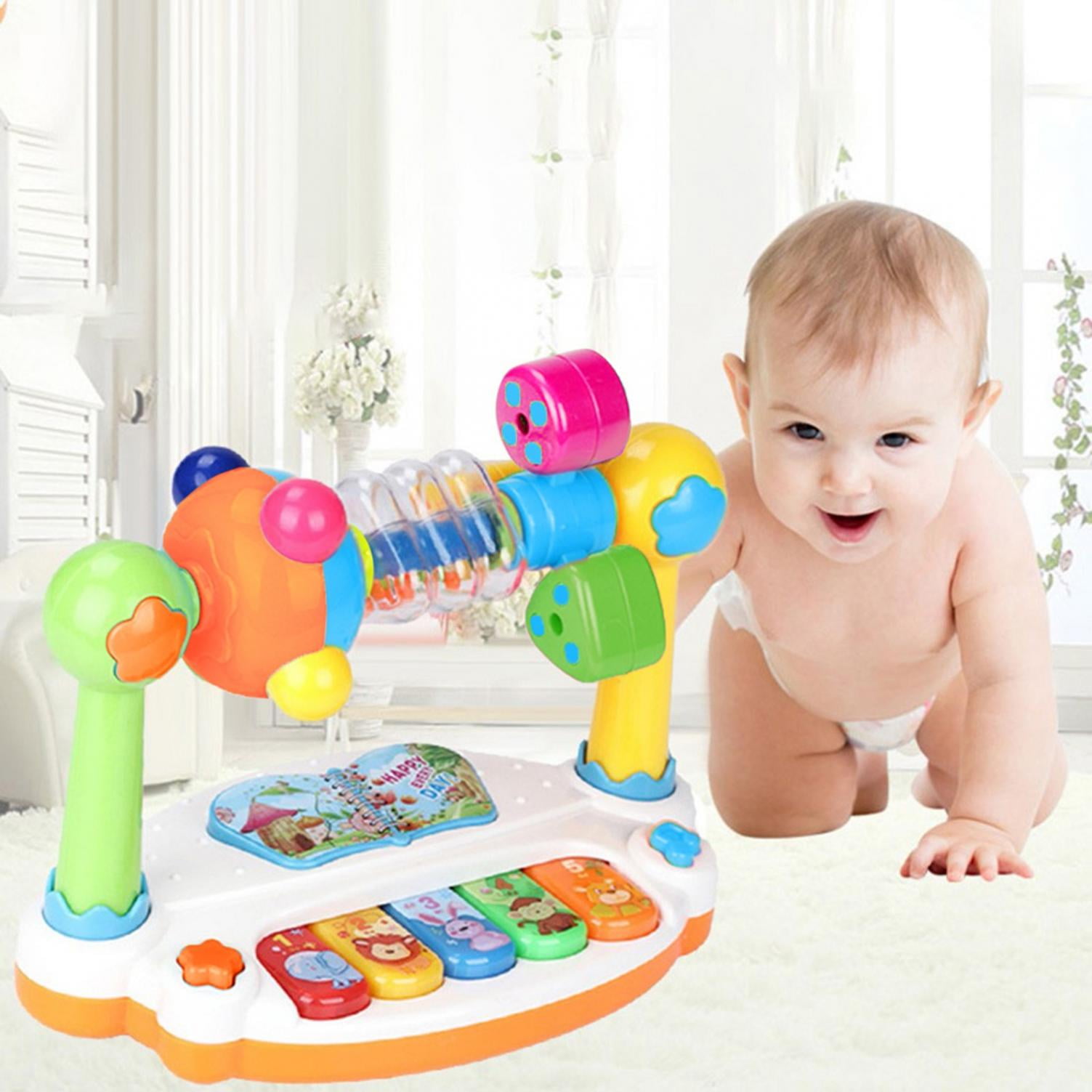 Wirziis Baby Musical Keyboard Piano Drum Set,Learning Light up Toy, Early Educamional Montessori Toys for Babies Toddler Boys Girls Birthday