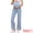Blue, variant on DARING DIVA Women's Maternity Cuffed High Stretchy Over the Belly Pants S Retro Blue
