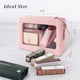 thumbnail image 2 of Organizador de bolsas de maquillaje Aveniee, transparente, de viaje, color rosa, 2 of 6