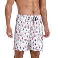 thumbnail image 2 of Fuzoiu Rabbit Eating Print Pajama Shorts for Men, Men's Pajama Bottoms,Mens Lounge Sleepwear,Pajama Pants with Pocket-Small, 2 of 6