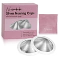 thumbnail image 1 of Copas de lactancia NISXABEBE The Original plateadas con anillo de silicona, 1 of 6